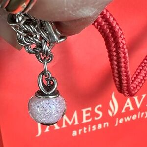 Retired mother’s love, pink glass finial charm